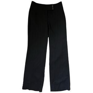 Loft Julie Black Crepe Straight Leg Dress Pants Size 0